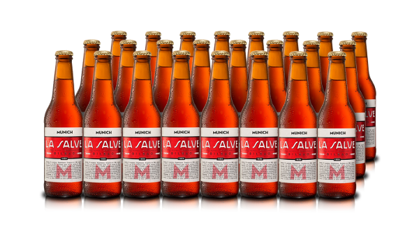 La Salve Munich, caja de 24 botellas de 33cl cerveza tostada