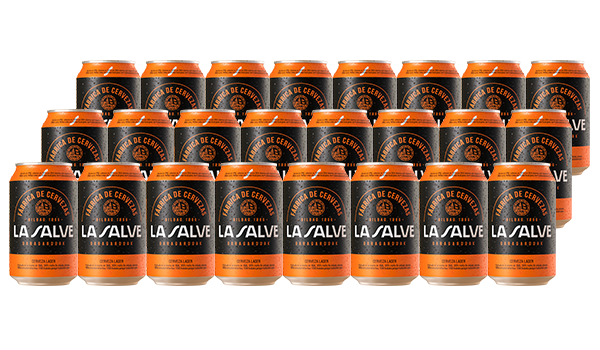 Pack 24 latas LA SALVE Lager Auténtica - LA SALVE Bilbao
